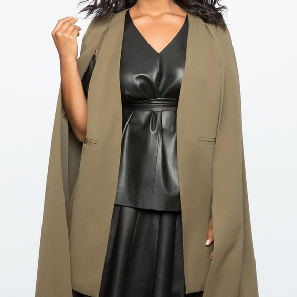 Eloquii Jackets & Blazers - Eloquii Below the Knee Cape Jacket